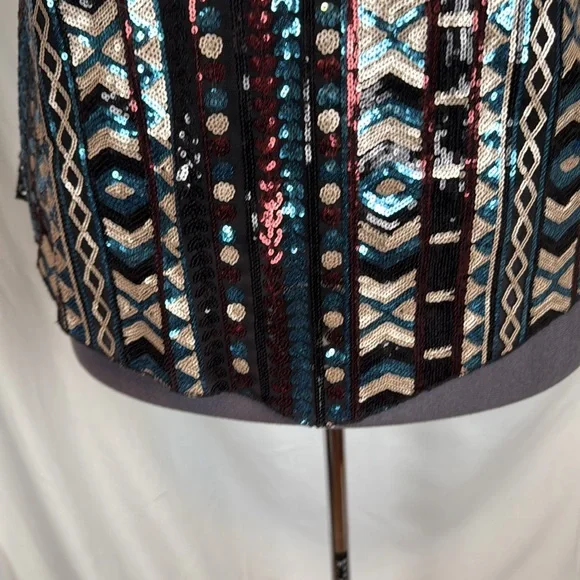 Women's Rue 21 Rue+ Black Sequin Patterned Tank Top Size 1X Like-New Condition - Picture 4 of 9
